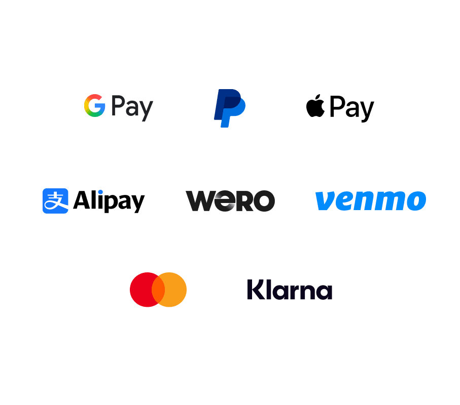 Wallet and card payment methods accepted at checkout