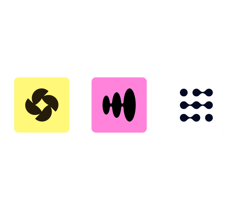 Three brand colour tiles for different hotel brands